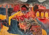 'Industrial Dereliction by George Little, watercolour, sold Dec 2025