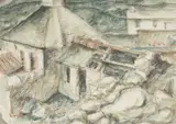 Tumbledown Cottage by Selwyn Jones, watercolor, offered Dec 2025