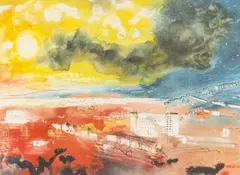 Swansea Towards the Gower by John Piper, lithograph, sold Dec 2025