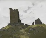 Castell Dolwyddelan by Kyffin Williams, oil on canvas, sold Nov 2025