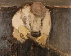 Field Worker by Will Roberts, oil on board, sold Nov 2025