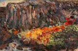 The Rot of Wales, Llanberis Pass by Dan Llywelyn Hall, oil on canvas, sold Nov 2025