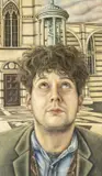 Portrait by Sally Moore, oil on panel, sold Nov 2025