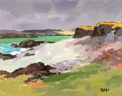 Western Shore, Arran 2 by Donald McIntyre, acrylic, sold Nov 2025