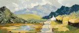 The Road to Snowdon by Charles Wyatt Warren, oil on board, sold Nov 2025