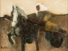 Untitled by Will Roberts, oil on board, sold Nov 2025