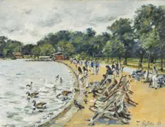 And with figures by David Griffiths, oil on canvas, sold Nov 2025