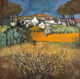 Farm Approaches by John Elwyn, oil on board, sold Nov 2025