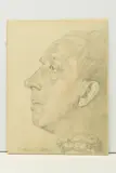 A portrait of a male figure by Austin Osman Spare, mixed media on paper, sold Jul 2023