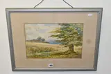 comprising R. Warren Warren (19th/20th Century) a landscape by Six Oils And Watercolour Paintings, WATERCOLOUR, sold Jul 2023