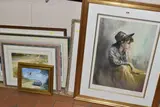 comprising a Howard Hooker oil on board depicting a vintage sports car by Seven Paintings And Prints, 1991, oil on board, sold Jul 2023