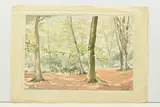 Epping forrest by Edward Wigley, 1954, watercolour on paper, sold Jul 2023