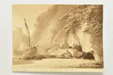 View under the west haul?, plymouth by William Payne, ink, sold Jul 2023
