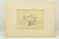 Thorn tree, ireland by Cornelius Varley, 1808, pencil and ink, sold Jul 2023
