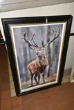 'STANDING TALL', a signed limited edition print of a stag, 57/ by Debbie Boon, print, sold Jul 2023