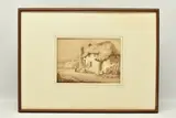 Near totnes, devon by Samuel Prout, ink, sold Jul 2023