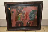 Kidnap by Samira Abbassy, oil on board, sold Jul 2023