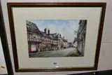 Mere street, diss by Reg Siger, watercolour on paper, sold Jul 2023
