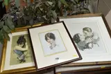 to include 'My Man', 'Roses', 'Vanity', 'Caught Napping' and ' by Eight Framed Harrison Fisher Prints, print, sold Jul 2023