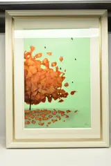 Fly away ii by George Vincent, mixed media on board, offered Jun 2023