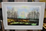 The wild silence by Jo Starkey, mixed media on board, sold Jun 2023