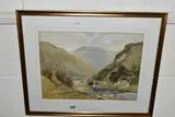 Monsal dale by Harold Gresley, watercolour on paper, sold Jun 2023