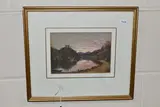 A sunset landscape by Waller Hugh Patton, watercolour on paper, sold Jun 2023
