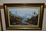 Back track, south western area by Allan Crombie, oil on board, sold Jun 2023