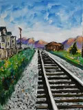 Train Tracks by Bob Dylan, Giclée print, sold Jun 2023
