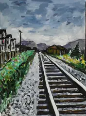 Train Tracks by Bob Dylan, Giclée print, offered Jun 2023