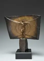 End Maze I Numbered 4/9 by Michael Ayrton, Bronze with a gold and dark brown patina, on a painted wooden base, sold Jun 2023