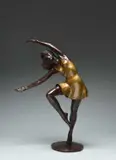 RondoSigned with monogram and numbered 6/12 by Vivien Mallock, Bronze with dark brown and gold patina, sold Jun 2023