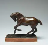Untitled by Mathilius Schack Elo, Bronze on a wooden base, sold Jun 2023