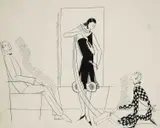 The New Gown pen and ink on paper possibly an illustration by Dorte Clara Dodo Burgner, ink on paper, offered Mar 2023