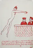 Watching from the Box by Dorte Clara Dodo Burgner, ink on paper, offered Mar 2023