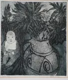 Baby and Jug by Richard Bawden Rws Neac, pencil, sold Mar 2023