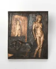 Sculptural Relief by Kenneth Carter, bronze, sold Mar 2023