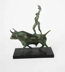 Dancer on Bull by Tim Shaw, bronze, offered Mar 2023
