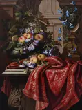Still life with fruit in an urn by Carlo Manieri, Oil on canvas, offered Mar 2023