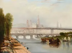 View of Rouen by Frederick William Watts, Oil on canvas, sold Mar 2023