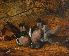 The day's bag by James Hardy Jnr, Oil on canvas, sold Mar 2023