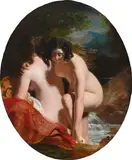 Untitled by William Etty, Oil on panel, in a painted oval, offered Mar 2023