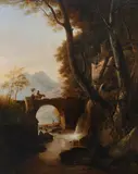 Mill on the Lake of Como by George Edwards Hering, Oil on canvas, sold Mar 2023