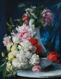 Still life with flowers by Ricardo Martí Aguiló, Oil on canvas, sold Mar 2023