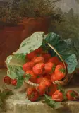 Still life with strawberries by Eloise Harriet Stannard, Oil on canvas, sold Mar 2023