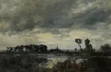 On the Seine by José Weiss, Oil on panel, sold Mar 2023
