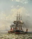 Weighing Anchor by Max Sinclair, Oil on canvas, sold Mar 2023