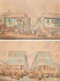 The town of Victoria by Marciano Antonio Baptista, watercolour, sold Mar 2023