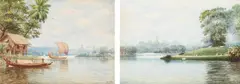 The Kandawgyi Lake by M.T. Hla, watercolour, offered Mar 2023