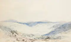 Welsh landscape from Betws-y-CoedInscribed From/Bettws by William West, Pencil and watercolour, sold Mar 2023